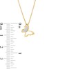 Diamond Accent Butterfly Pendant in Sterling Silver with 14K Gold Plate