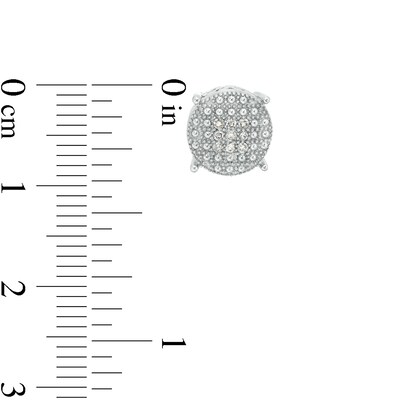 1/10 CT. T.W. Composite Diamond Circle Stud Earrings in Sterling Silver