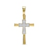 Thumbnail Image 1 of 1/5 CT. T.W. Diamond Small and Large Layered Cross Necklace Charm in 10K Gold