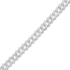 Thumbnail Image 0 of Men's 1 CT. T.W. Diamond Curb Chain Bracelet in Sterling Silver – 8.7"
