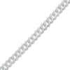 Thumbnail Image 1 of Men's 1 CT. T.W. Diamond Curb Chain Bracelet in Sterling Silver – 8.7"