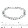 Thumbnail Image 2 of Men's 1 CT. T.W. Diamond Curb Chain Bracelet in Sterling Silver – 8.7"