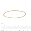 Child's Made in Italy 2.2mm Miami Curb Chain Bracelet in 10K Semi-Solid Gold - 6"