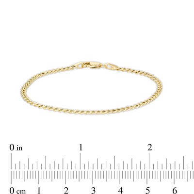 Child's Made in Italy 2.2mm Miami Curb Chain Bracelet in 10K Semi-Solid Gold - 6"