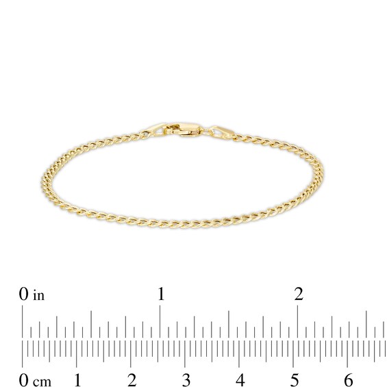 Child's Made in Italy 2.2mm Miami Curb Chain Bracelet in 10K Semi-Solid Gold - 6"