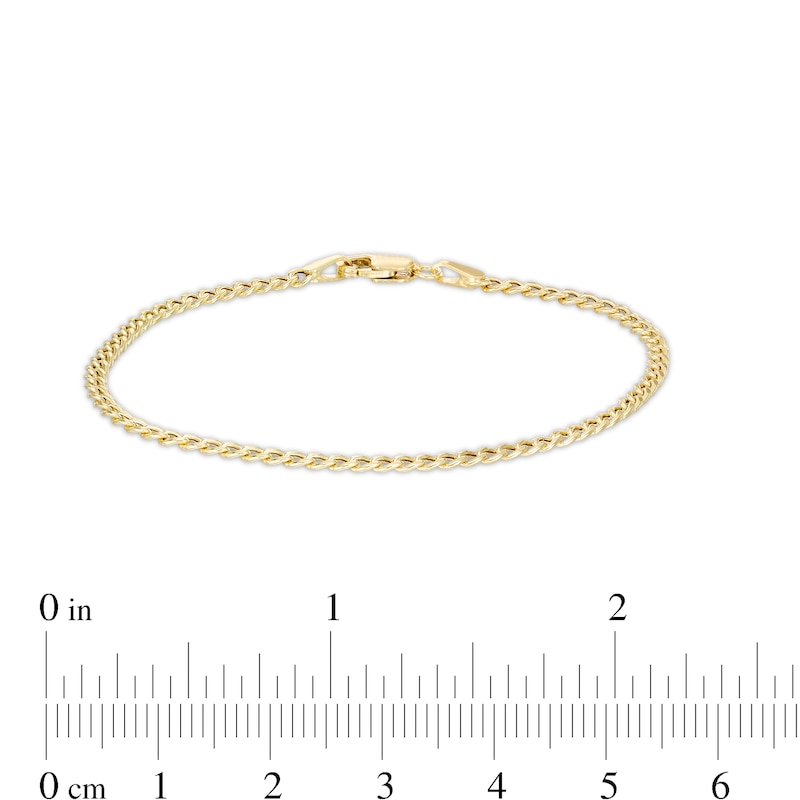 Child's Made in Italy 2.2mm Miami Curb Chain Bracelet in 10K Semi-Solid Gold - 6"