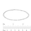 Thumbnail Image 2 of Made in Italy 3mm Figaro Chain Anklet in Semi-Solid Sterling Silver - 9" + 1"