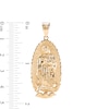 Thumbnail Image 1 of Oval Textured Frame Lady Guadalupe Necklace Charm in 10K Gold Casting Solid