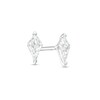 3.5mm Rhombus Shaped Cubic Zirconia Stud Earrings in Sterling Silver