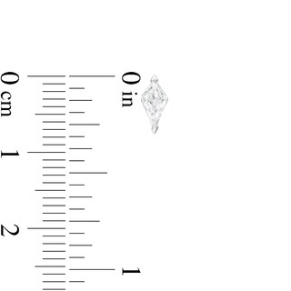 3.5mm Rhombus Shaped Cubic Zirconia Stud Earrings in Sterling Silver
