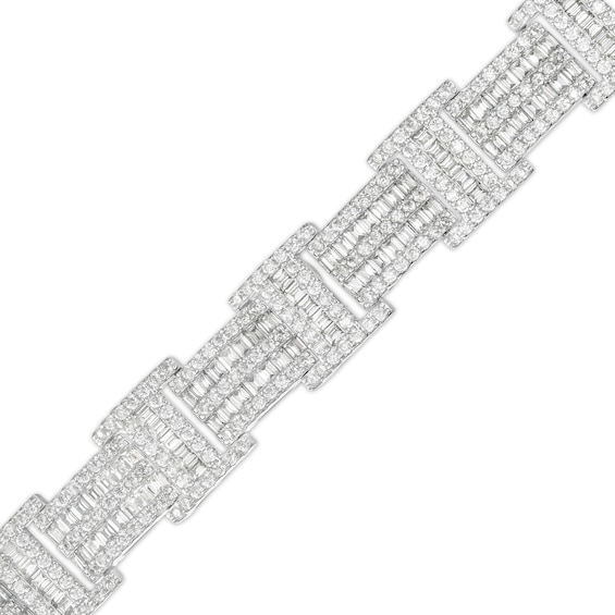 Cubic Zirconia Pavé Link Bracelet in Sterling Silver - 8.5"