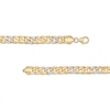 7mm Cubic Zirconia Curb Chain Necklace in 10K Hollow Gold - 20"