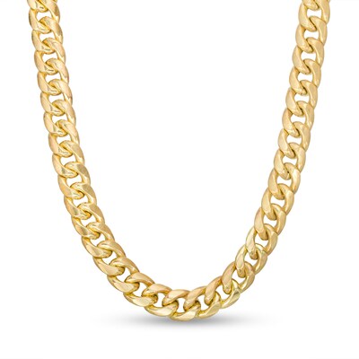 9.25mm Miami Cuban Chain Necklace in 10K Semi-Solid Gold - 24"