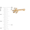 Thumbnail Image 2 of 14K Gold Lab-Created Turquoise Trio Stud - 18G 5/16"