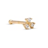 Thumbnail Image 0 of 14K Solid Gold CZ Trio Nose Bone Stud - 20G