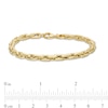 Thumbnail Image 2 of 4mm Chain Link Bracelet in 10K Hollow Gold - 7.5"