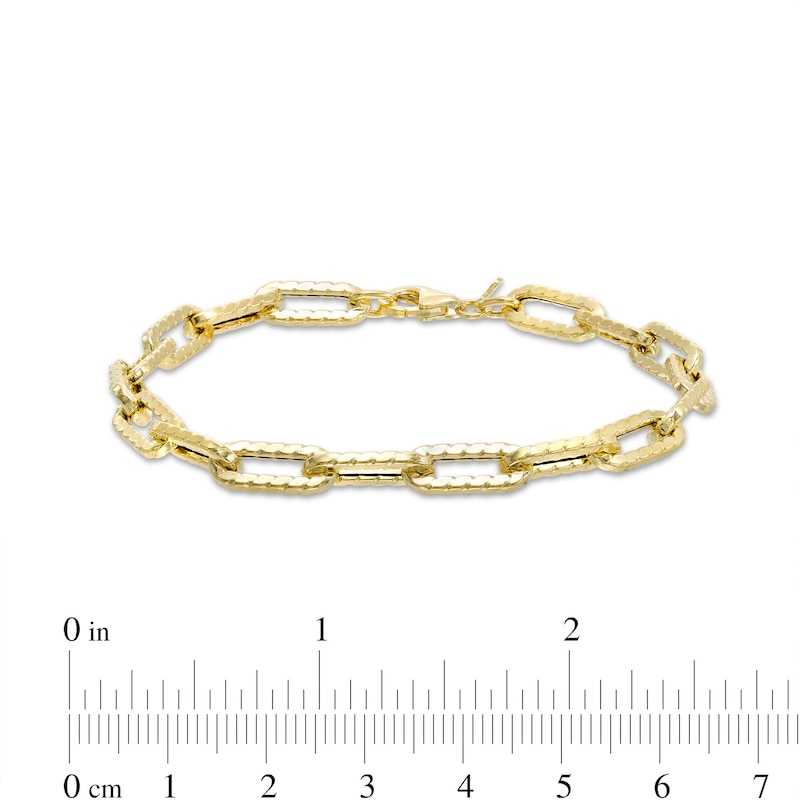 Main Image 2 of 1.6mm Twist Paper Clip Chain Bracelet in 10K Hollow Gold - 7.5"