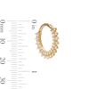 Thumbnail Image 4 of 14K Solid Gold CZ Sunburst Hoop - 16G