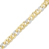 Thumbnail Image 1 of 7mm Cubic Zirconia Curb Chain Bracelet in 10K Hollow Gold - 8.5"