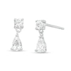 Thumbnail Image 1 of ​​​​​​​Cubic Zirconia Round Stone with Teardrop Drop Earrings in Sterling Silver