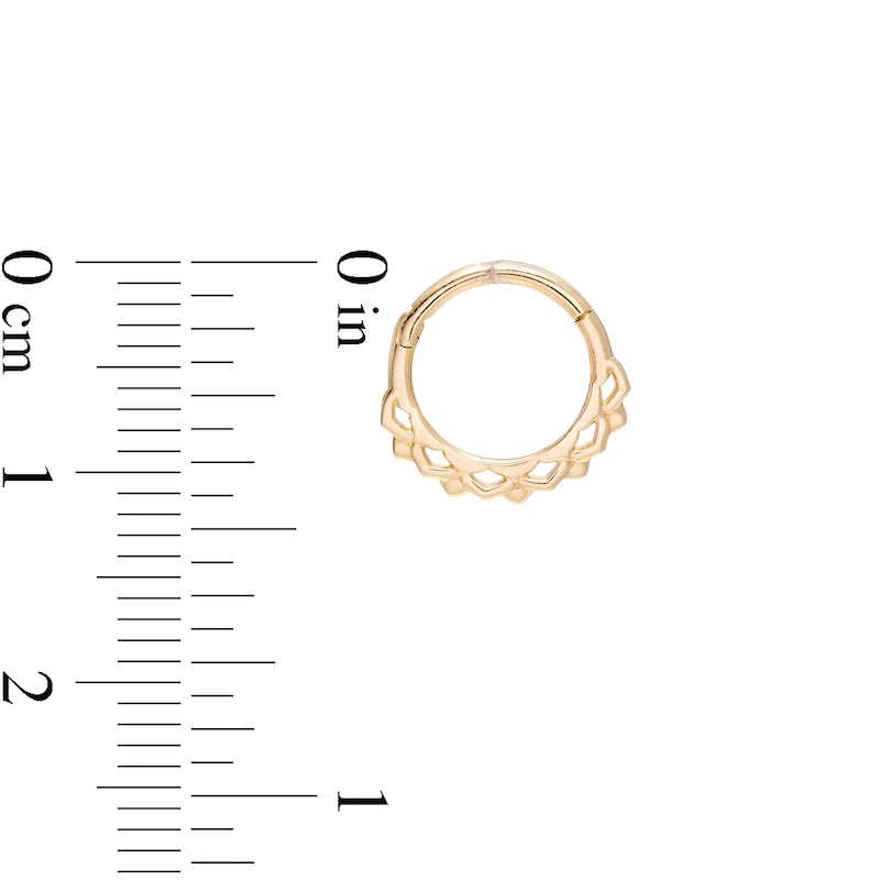 Main Image 2 of 14K Gold Detail Hoop - 18G 5/16"