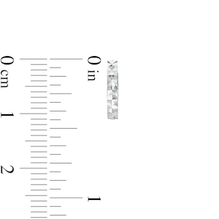 Diamond-Cut Huggie Hoop Earrings in Sterling Silver
