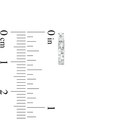 Diamond-Cut Huggie Hoop Earrings in Sterling Silver