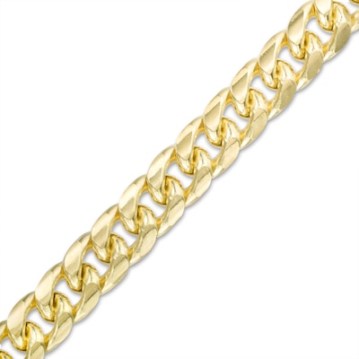 10K Semi-Solid Gold Miami Cuban Chain Bracelet - 8.5"