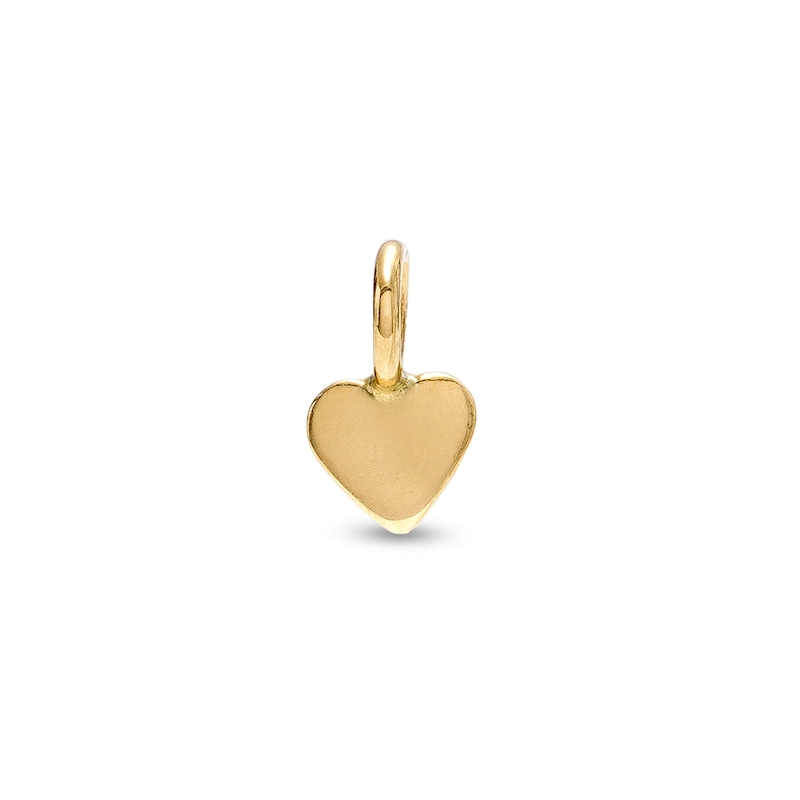Heart Hoop Charm in 10K Solid Gold