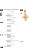 Thumbnail Image 1 of Diamond-Cut Rhombus Hoop Charm in 10K Solid Gold