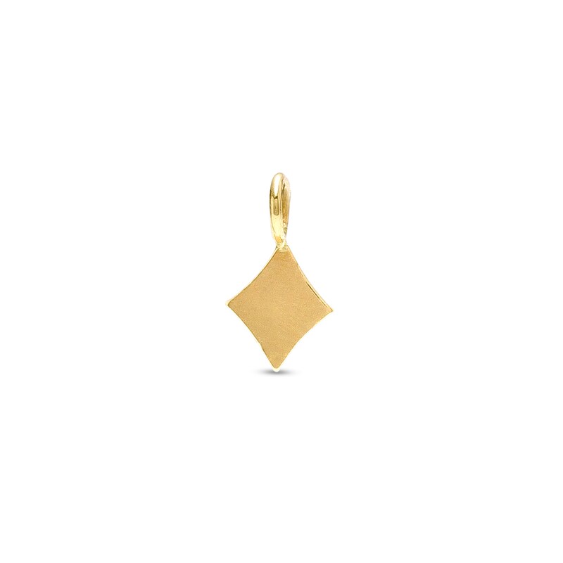 Rhombus Hoop Charm in 10K Solid Gold