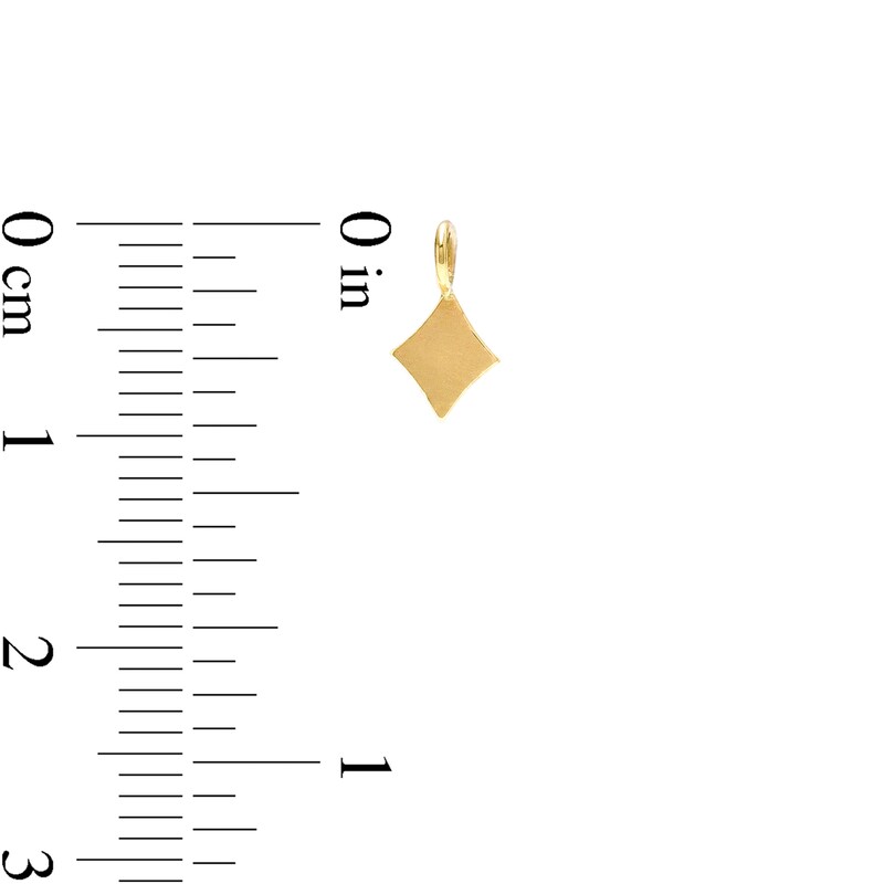 Rhombus Hoop Charm in 10K Solid Gold
