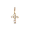 Thumbnail Image 0 of Cubic Zirconia Cross Hoop Charm in 10K Solid Gold