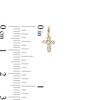 Thumbnail Image 1 of Cubic Zirconia Cross Hoop Charm in 10K Solid Gold