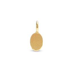 Oval Hoop Charm in 10K Solid Gold