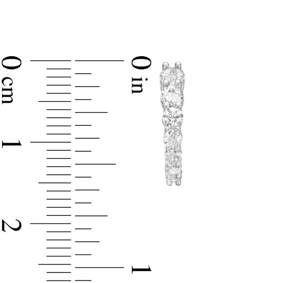 Round-Cut Cubic Zirconia Huggie Hoop Earrings in Sterling Silver