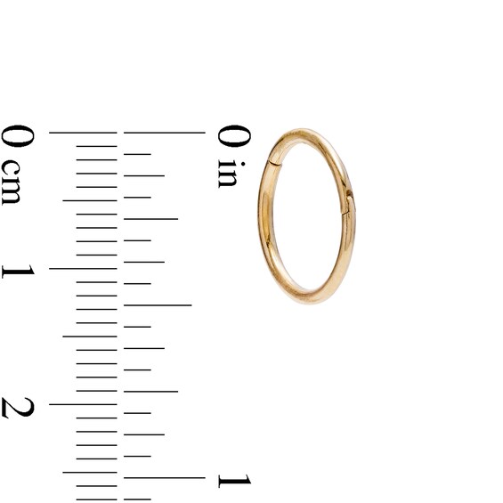 Gauge 10mm Cartilage Hoop in 14K Gold
