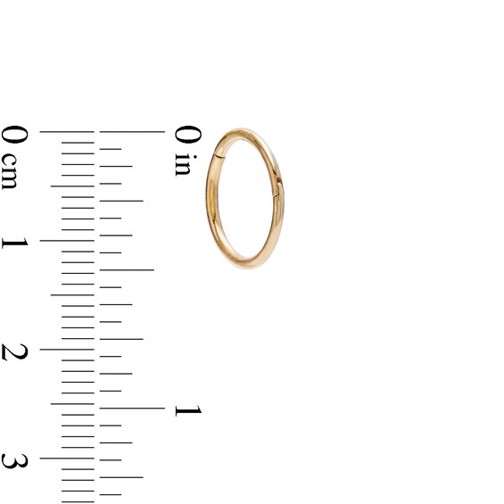 016 Gauge 10mm Cartilage Hoop in 14K Gold