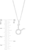Thumbnail Image 2 of Sterling Silver CZ Dainty Taurus Symbol Pendant - 18"