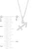 Thumbnail Image 1 of Cubic Zirconia Dainty Sagittarius Symbol Pendant Necklace in Solid Sterling Silver