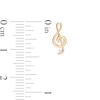 Thumbnail Image 2 of 1/20 CT. T.W. Diamond Treble Clef and Guitar Mismatch Stud Earrings in 10K Gold