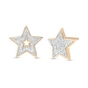 Thumbnail Image 0 of 1/20 CT. T.W. Multi-Diamond Mismatch Star Stud Earrings in 10K Gold