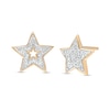 Thumbnail Image 1 of 1/20 CT. T.W. Multi-Diamond Mismatch Star Stud Earrings in 10K Gold