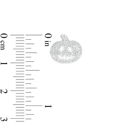 1/20 CT. T.W. Diamond Mismatch Ghost and Pumpkin Stud Earrings in Sterling Silver