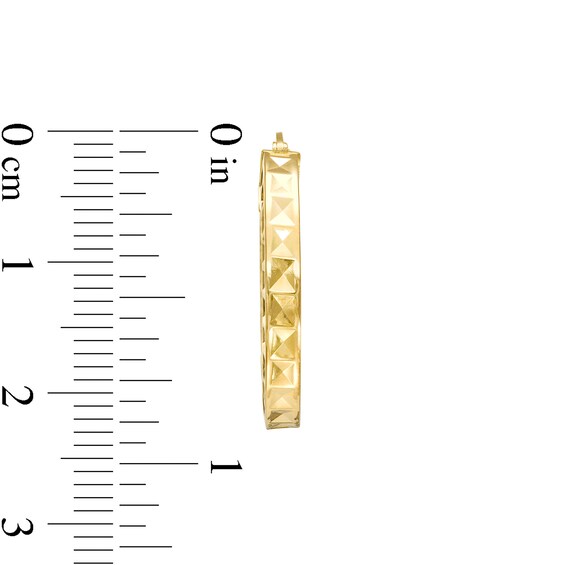 10K Gold Argyle Diamond-Cut Hoop Earrings