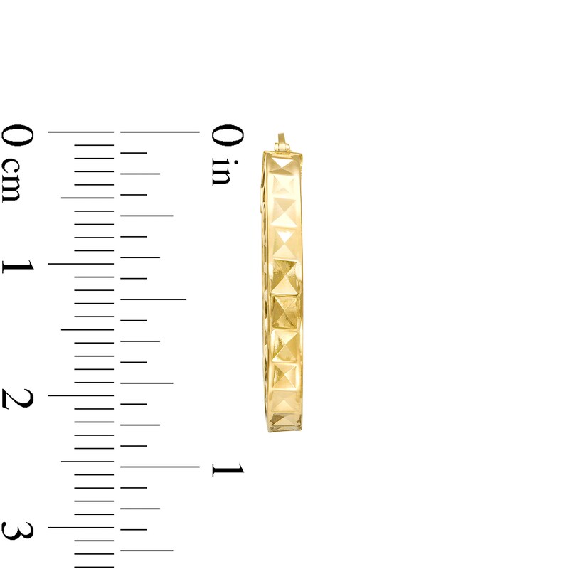 Main Image 2 of 10K Gold Argyle Diamond-Cut Hoop Earrings