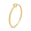 2.5mm Cubic Zirconia Twisted Ring in 10K Gold - Size 7
