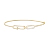 Thumbnail Image 1 of Cubic Zirconia Nail Paper Clip Bangle in 10K Gold