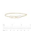 Thumbnail Image 1 of Cubic Zirconia Nail Paper Clip Bangle in 10K Gold