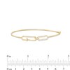 Thumbnail Image 2 of Cubic Zirconia Nail Paper Clip Bangle in 10K Gold